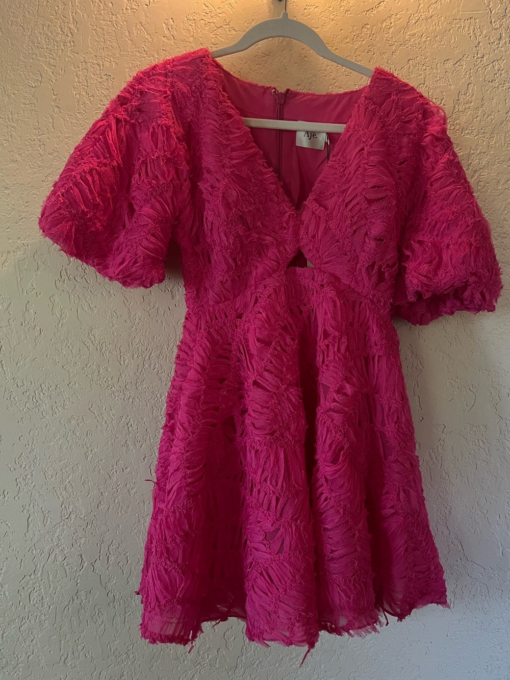 Aje. Florential Mini Sing Dress Azalea Pink US size 2 NWT